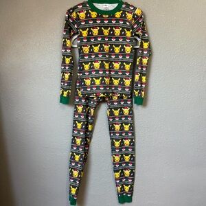 Hanna Andersson Pikachu Christmas pajamas size 14